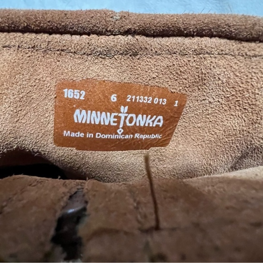 MINNETONKA Moccasins 1652 Women's 5 Layers Fringes Brown Suede Boots 6 - Picture 13 of 16